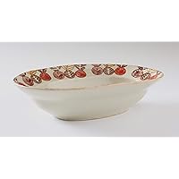 Okugawa Pottery Leaves Oval Pot (Red) 501333