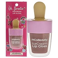 MCoBeauty Oh Sweetie Icecream Lip Gloss - Super Cute Popsicle Shape - Lightweight, Long-Lasting, High-Shine Formula Inside - With A Delicious Scent To Match - Chocolate - 0.185 Oz