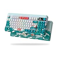 Womier 75% Keyboard with Color OLED Display&Knob Mechanical Keyboard, M87 Pro Wireless Mechanical Keyboard Bluetooth/2.4G /USB-C, Hot Swappable Keyboard with Custom Switch, TKL RGB Gaming Keyboard