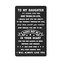 Black Wallet Card for Daughter, Daughter Christmas Gifts, To My Daughter Card on Mothers Day