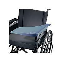 Sammons Preston Flip Away Half Lap Tray, Right, Gray, Padded Wheelchair Accessory, Elderly, Handicapped, Disabled, Fits On Wheelchair Arms, Removeable Tray, Easier for Wheelchair Storage