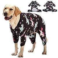 LovinPet Dog Pajamas for Dogs - Post-Surgical Recovery for Big Dogs, Lightweight Pullover Dog Pajamas, Full Coverage Dog pjs, Wild Horses Galloping Print/Medium
