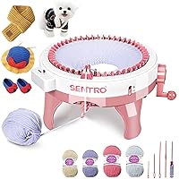 SENTRO/SANTRO 48 Needles Knitting Machine with Row Counter and Plain/Tube Weave Conversion Key, Efficiently DIY Scarf Hat Sock