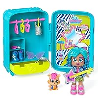 Suzie’s Suitcase – Doll’s Suitcase with Over 14 Fashion Accessories and Exclusive Doll with 3 Fun Expressions. Includes Clothes, Accessories and Shoes, Hangers and an Exclusive pet