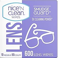 SmudgeGuard Lens Cleaning Wipes (600 Total Wipes) | Pre-Moistened Individually Wrapped Wipes | Non-Scratching & Non-Streaking | Safe for Eyeglasses, Goggles, & Camera Lens