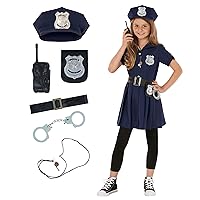 Morph Costumes Girl Police Officer Costume For Kids Cop Costume For Girls Police Costume Kids Blue, Police Officer Costume