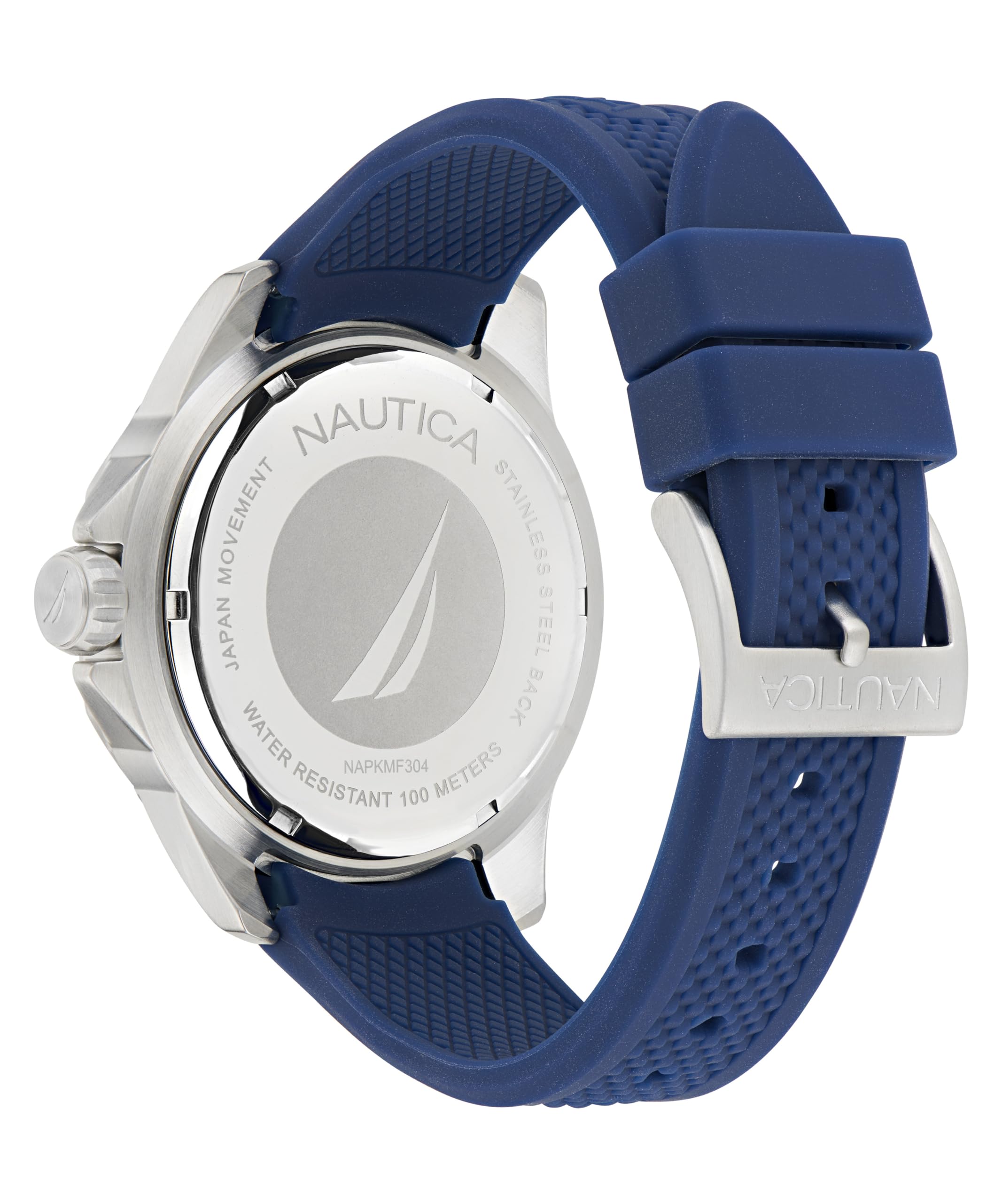 Nautica Men's NAPKMF304 KOH May Bay Blue Silicone Strap Watch