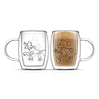 Disney Mickey and Pluto Aroma Glass Mugs - 13.5 oz