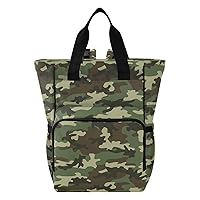 Military Camouflage Diaper Bag Backpack for Men Women Large Capacity Baby Changing Totes with Three Pockets Multifunction Baby Essentials for Picnicking