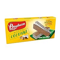 Coconut Wafers - Crispy Wafer Cookies With 3 Delicious, Indulgent Decadent Layers of Coconut Flavored Cream - Delicious Sweet Snack or Desert - 5.0oz (Pack of 1)