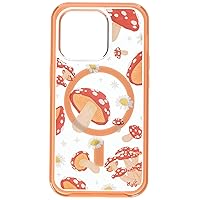 OtterBox iPhone 14 Pro Symmetry Series Clear Case - Fungi (Orange), Snaps to MagSafe, Ultra-Sleek, Raised Edges Protect Camera & Screen