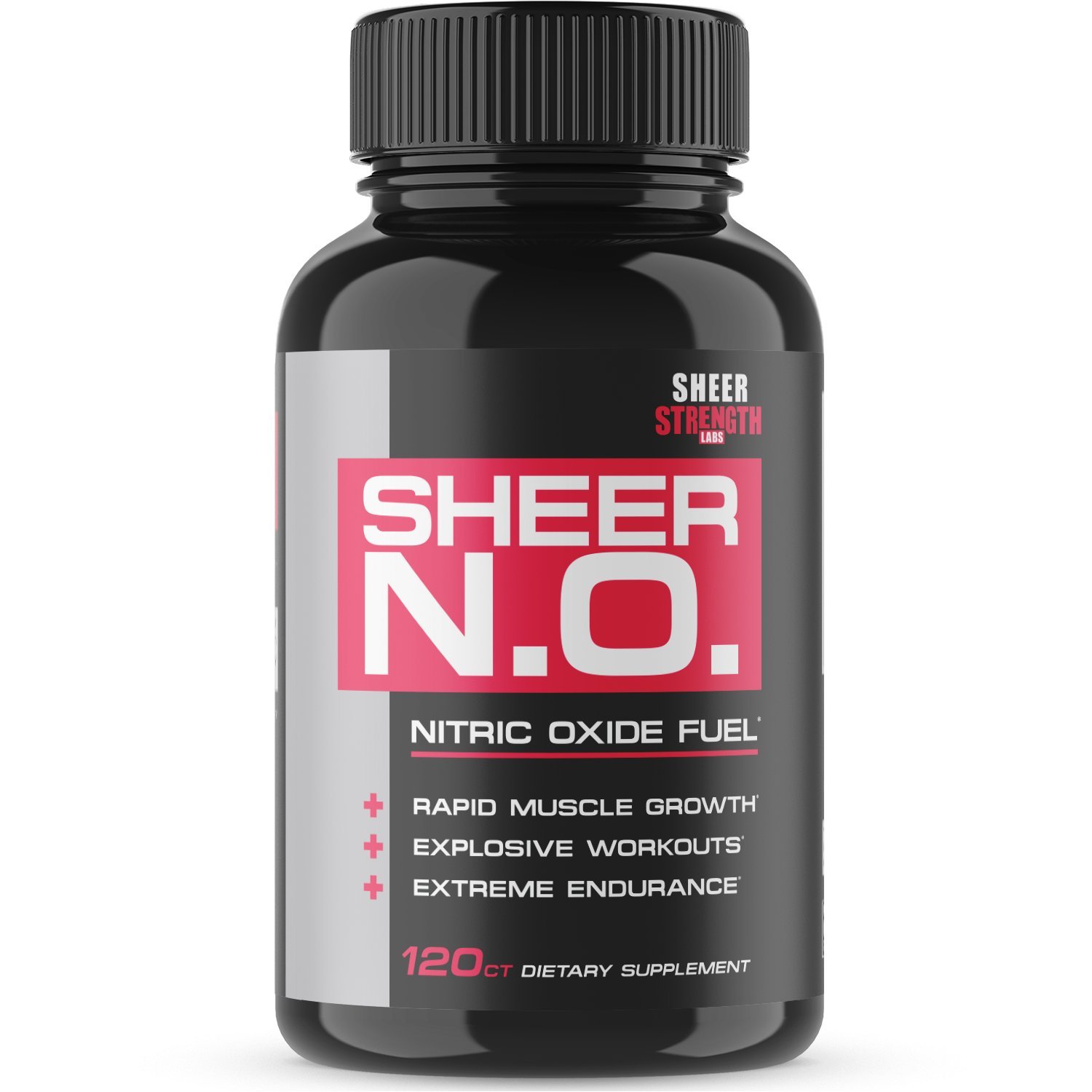 Sheer Strength Nitric Oxide Supplement - Muscle Building Nitric Oxide Booster with L Arginine and L Citrulline - Supports Vascularity & Energy - Promotes Muscle Growth & Pumps (30 Day Supply)