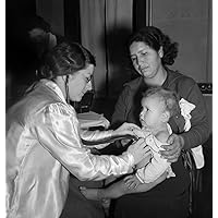 California Doctor 1939 Na Traveling Public Health Doctor Conducting A Well-Baby Clinic In A Local School In Calipatria California The Clinic Is Attended By Many Migratory Mothers Who Work In The Nearb