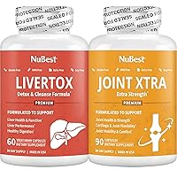 Bundle of LiverTox - Premium Liver Health Formula - Liver Cleanse, Detox & Repair and Joint Xtra - Advanced Joint Strength Formula