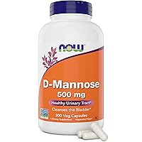 D-Mannose 500 mg, 300 Capsules - Vegan, Non GMO Supplement for Women and Men - Supports Healthy Urinary Tract, Cleanses The Bladder