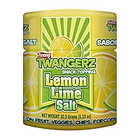 Twang Twangerz Flavored Salt Snack Topping - Lime, Lemon Lime, Chili Lime & Dill Pickle (Lemon Lime, 4 Pack)