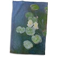 3dRose Print of Monet Painting Water Lilies Evening Effect - Towels (twl-203682-1)