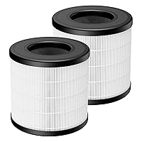 PU-P05/AC201B True HEPA Replacement Filter for FULMINARE PU-P05 Air Purifier and Purivortex AC201B Air Purifier, 3-in-1 H13 True HEPA Air Filters for Dust Smoke Pollen, 2-Pack(Not fit for T10)