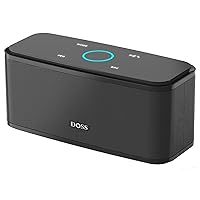 DOSS SoundBox Touch Wireless Bluetooth Speaker with 12W HD Sound and Bass, IPX5 Waterproof, 20H Playtime, Touch Control, Bluetooth 5.0, Handsfree, Speaker for Office, Home, Outdoor, Travel-Upgraded