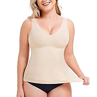 Shapewear Tummy Control Tank Top Compression Tanks for Women V-Neck Camisole Cami Slimming Body Shaper