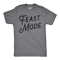 Mens Feast Mode Tshirt Funny Thanksgiving Dinner Tee