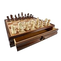 Chess Set Inlaid Drawer Chest with 3.5