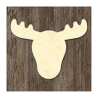 Unfinished Wood Deer Shape Craft Wood Ornament for Kids, Wooden Scrapbooking DIY Handmade Crafts for Bathroom Decoration Christmas Holiday Party Supplies, 3PCS Porch Decorative Sign