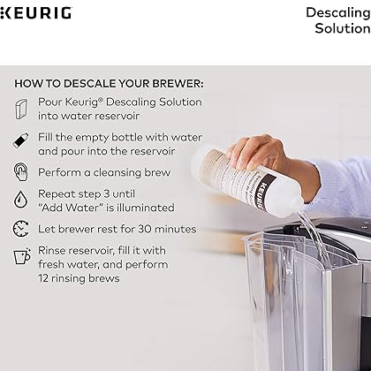 Keurig Brewer Cleaner Includes 14 oz. Descaling Solution, Compatible Classic/1.0 & 2.0 K-Cup Pod Coffee Makers