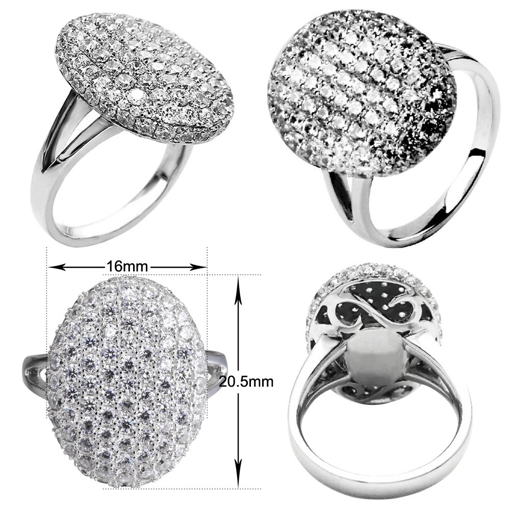 ZZoo 925 the Twilight Cubic Zirconia Ring Saga New Moon Breaking Dawn Crystal Bridal Engagement Wedding Party Anniversary Jewelry