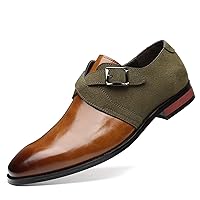 Men's Two-Tone Penny Loafers Slip-on Dress Shoes