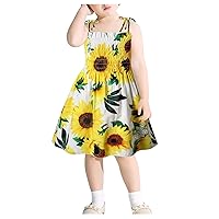 Flower Girl Dresses, 2-8 Years Toddler Kids Girls Floral Bohemian Flowers Sleeveless Beach Straps Dress Princess