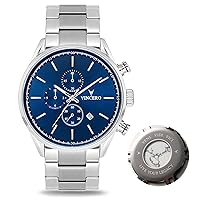 Vincero Luxury Chrono S Men's Watch – 43 mm Chronograph Watch Steel Strap – Japanese Quartz Movement