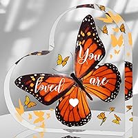 Christian Gifts for Women, Inspirational Gifts, Catholic Gifts, Spiritual Gifts, Religious Gifts, Motivational Heart-Shaped Acrylic Desk Decor, Christian Table Desk Acrylic Sign Gifts for Men Women