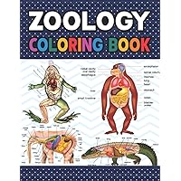 Zoology Coloring Book: Collection of Simple Illustrations of Zoology. Introduction to Veterinary Anatomy & Zoology Workbook. Dog Cat Horse Frog Bird ... Handbook of Zoology Students & Teachers.