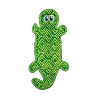 Outward Hound Durablez Tough Plush Squeaky Dog Toy, Gecko, Green, Large