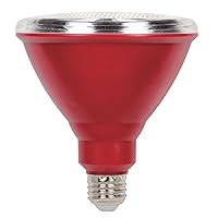 Westinghouse Lighting 3314700 100-Watt Equivalent PAR38 Flood Red Outdoor Weatherproof LED Light Bulb with Medium Base, 1 Count (Pack of 1)