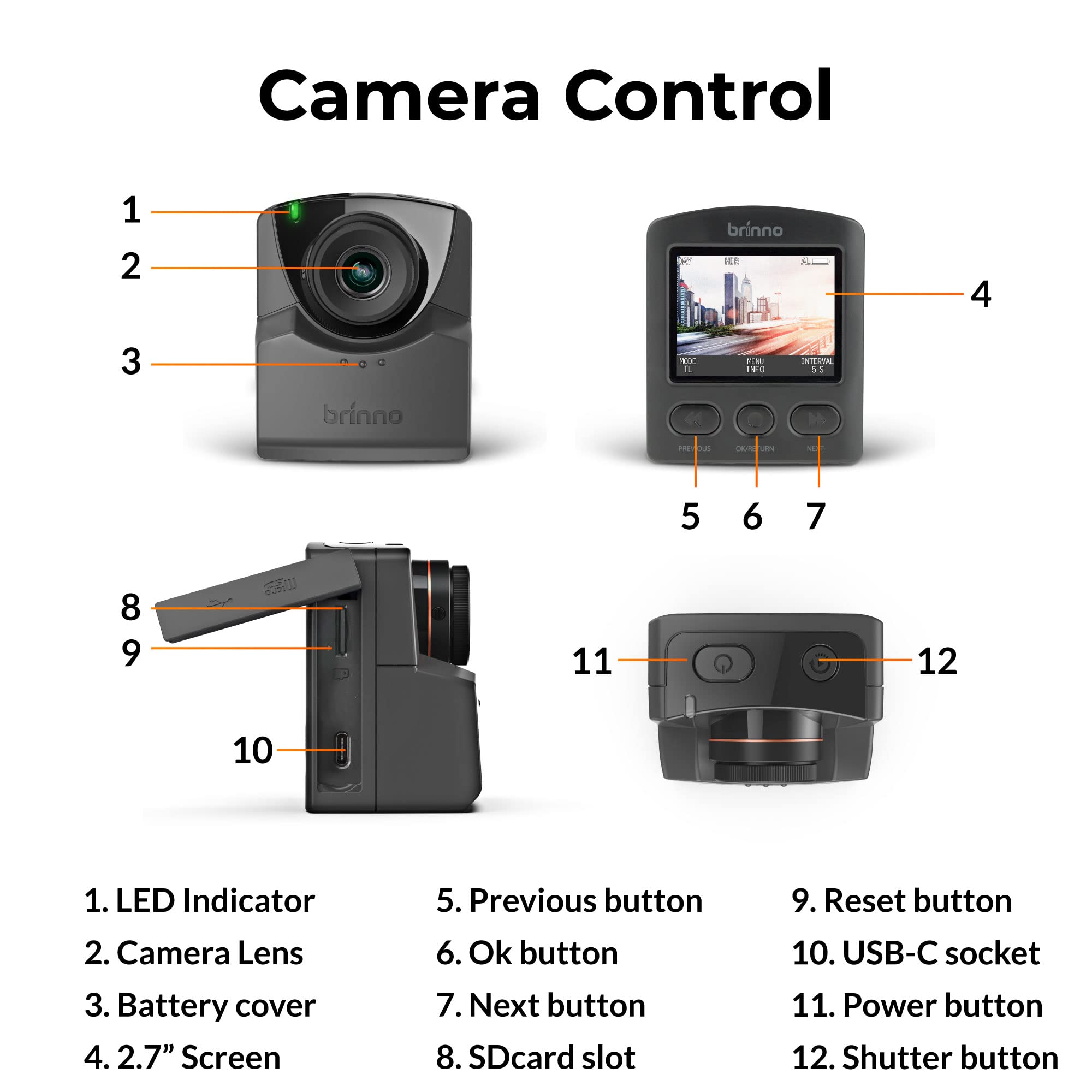 Brinno Empower TLC2020 Time Lapse Camera Outdoor Construction & ATH1000, New Quick Menu, Step Video & Stop Motion Capture Modes in HDR and FHD, Long-Lasting Battery, Weatherproof