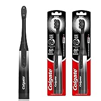 360 Charcoal Sonic Powered Battery Toothbrush, 2 Pack
