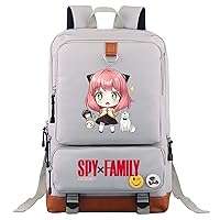 Wear Resistant Casual Large Laptop Bag Spy Family Backpack Canvas Knapsack for Travel,Outdoors