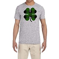 St. Patrick's Day Men's Shirt Plaid Shamrock Saint Paddy's Fun Irish T-Shirt Tee