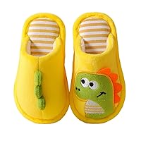 Kids Dinosaur Slippers Toddler Comfort House Slippers Cute Warm Plush Slip On Boys Girls Indoor Fuzzy Princess Slippers