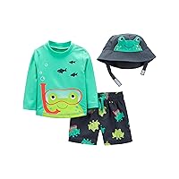 Toddlers and Baby Boys' Swimsuit Trunk and Rashguard Set