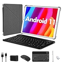 ZONKO K113B 10 Inch Android Tablet with 64GB Storage, 1.6GHz Quad-core Processor, 4GB RAM, 6000mAh Battery, 5V 2A Charger, Bluetooth Keyboard and Mouse, MicroSD Card Slot