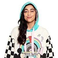 LOUNGEFLY DISNEY MICKEY AND MINNIE DATE NIGHT DINER UNISEX HOODIE SMALL