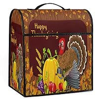 Thanksgiving with Vegetable and Turkey Coffee Maker Dust Cover Mixer Cover with Pockets and Top Handle Toaster Covers Bread Machine Covers for Kitchen Cafe Bar Home Decor