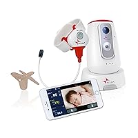 Guardian Angel GA2001 Lite Plus - WiFi & Bluetooth Smart Baby Monitor & HD Video Baby Monitor – Watch Baby Sleep, Track Heart Rate and Average Oxygen, Track Health History, Safe, and Easy to use
