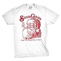 Mens Santa Claus Has The Right Idea Tshirt Funny Christmas Tee