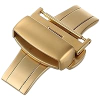 Hadley-Roma IP Gold-Plated Push Button Deployment Clasp