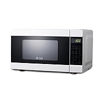 COMMERCIAL CHEF 0.9 Cu Ft Microwave with 10 Power Levels, Push Button and Child Lock, 900 Watt Microwave with Digital Controls, Countertop Microwave with Timer and Quick-Touch Menu, White