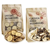 VIGOROUS MOUNTAINS Dried Shiitake Mushrooms and Dried Mixed Mushrooms Blend for Cooking